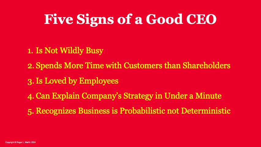 The Signs of a Good CEO